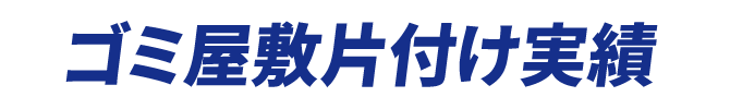 ゴミ屋敷片付け実績
